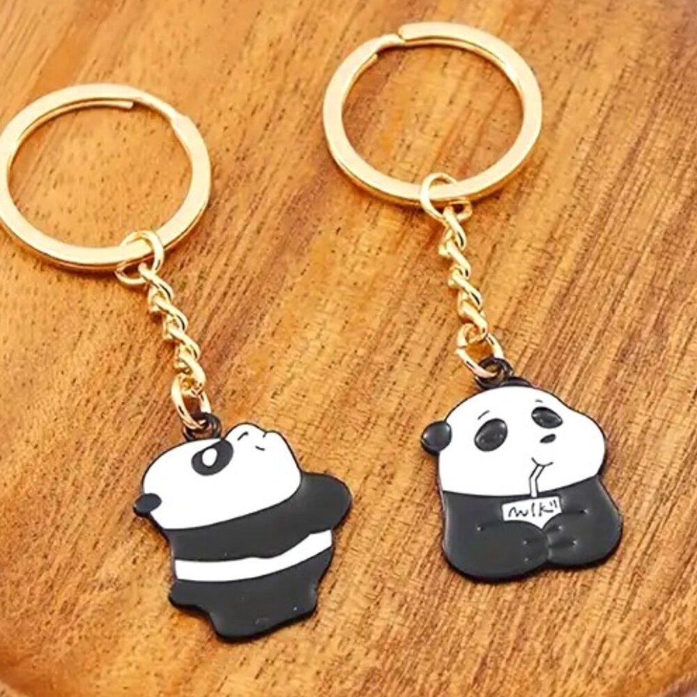 Paired Teddy Bear Key Rings